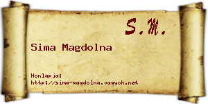Sima Magdolna névjegykártya